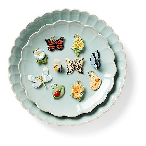 레녹스 Lenox Butterfly Meadow 10-Piece Ornament Set, 0.45 LB, Multi