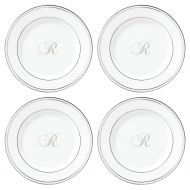 Lenox Federal Platinum Script Monogram Dinnerware Tidbit Plates, Set of 4, R