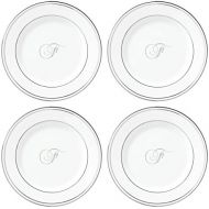 Lenox Federal Platinum Script Monogram Dinnerware Tidbit Plates, Set of 4, F