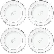 Lenox Federal Platinum Script Monogram Dinnerware Tidbit Plates, Set of 4, O