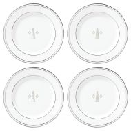Lenox Federal Platinum Block Monogram Dinnerware Tidbit Plates, Set of 4, A