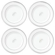Lenox Federal Platinum Script Monogram Dinnerware Tidbit Plates, Set of 4, C