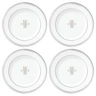 Lenox Federal Platinum Block Monogram Dinnerware Tidbit Plates, Set of 4, W