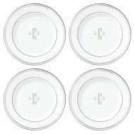 Lenox Federal Platinum Block Monogram Dinnerware Tidbit Plates, Set of 4, E