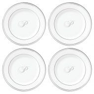 Lenox Federal Platinum Script Monogram Dinnerware Tidbit Plates, Set of 4, P