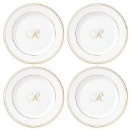 Lenox Federal Gold Script Monogram Dinnerware Tidbit Plates, Set of 4, R