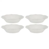 Lenox 880130 French Perle Individual Pasta Bowls (Set of 4), 18 oz, White