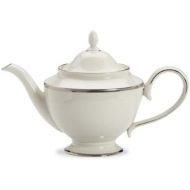 Lenox Tuxedo Platinum Teapot, Ivory