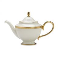 Lenox Lowell Gold Banded Ivory China Teapot