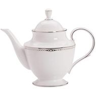 Lenox Pearl Platinum Teapot, white