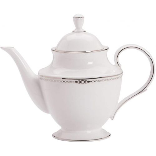 레녹스 Lenox Pearl Platinum Teapot, white