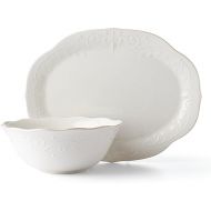 Lenox French Perle 2Pc Serveware Bundle, 7.94, White