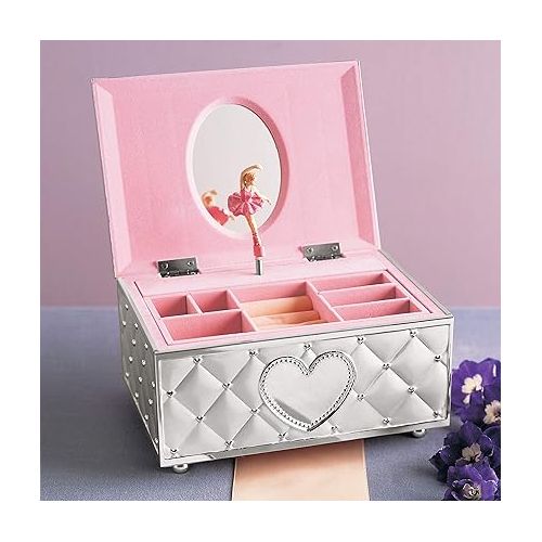 레녹스 Lenox 6205231 Childhood Memories Musical Ballerina Jewelry Box, Metallic