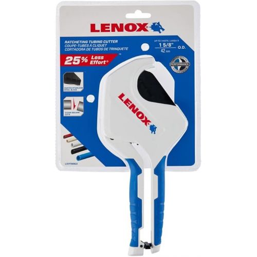 레녹스 LENOX PVC Pipe Cutter, Ratcheting PCV Cutter, 1 ⅝”, Stainless Steel Blade for Clean Cuts (LXHT80822)