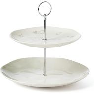 Lenox Oyster Bay 2-Tiered Server, 3.30 LB, White