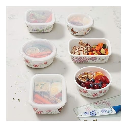 레녹스 Lenox Butterfly Meadow, Square Serve and Store, White