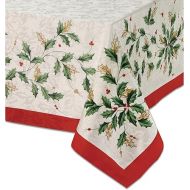 Lenox Golden Holly Tablecloth, 60 in x 84 in, Ivory