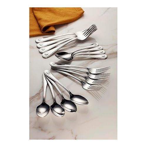 레녹스 Lenox French Perle Salad Forks, Set of 4, 0.44