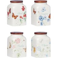 Lenox Butterfly Meadow Cooking Spice Jars, Set of 4, 1.79, Multi