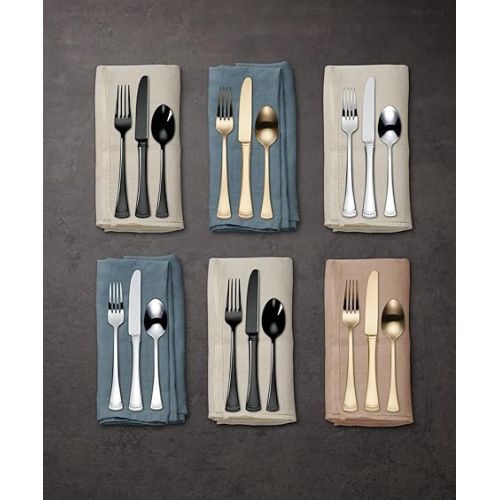 레녹스 Lenox Portola, 3.40 LB, 20-Piece Flatware Set, Gold