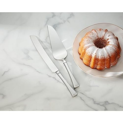 레녹스 LENOX Portola 2-Piece Dessert Set, 2 Count, Metallic