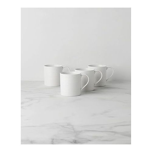 레녹스 Lenox Lx Collective White Mugs, Set of 4, 2.60 LB