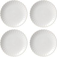 Lenox French Perle Scallop 4-Piece Dinner Plate Set, 7.40 LB