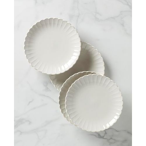 레녹스 Lenox French Perle Scallop 4-Piece Dinner Plate Set, 7.40 LB