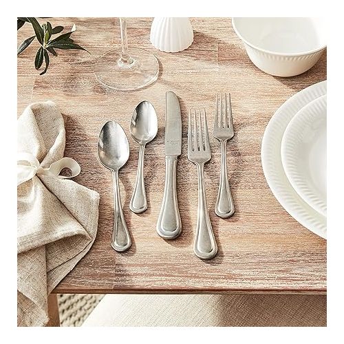 레녹스 Lenox 893079 Textured Neutrals 24-Piece Flatware Set