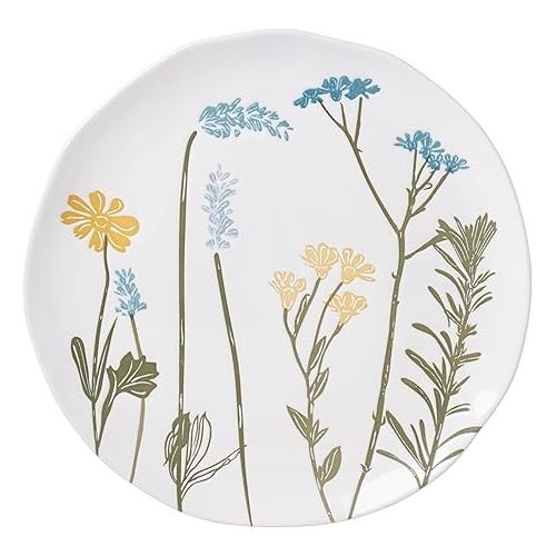 레녹스 Lenox Wildflowers Piece Dinnerware Set, 12 Count, White