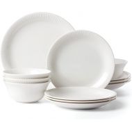 Lenox Profile 12-Piece Dinnerware Set, 15.30 LB, White