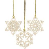 Lenox 888922 Mini Snowflake 3-Piece Ornament Set