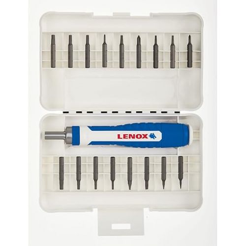 레녹스 LENOX Screwdriver Set, 18 Pieces, Multi Bit Ratchets, Phillips Bits, Slotted Bits and More (LXHT60917)