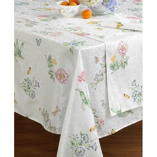 레녹스 Lenox Butterfly Meadow Tablecloth, 60 in x 102