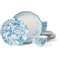 Lenox Butterfly Meadow Cottage 12-Piece Dinnerware Set, 17.55 LB, Cornflower