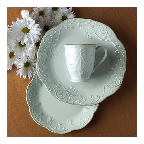 레녹스 Lenox French Perle 4-Piece Place Setting, Ice Blue,12 oz