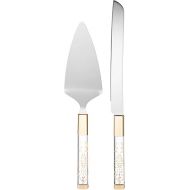 Lenox Opal Innocence Flourish Cake Knife & Server, 0.70 LB, Metallic