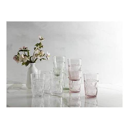 레녹스 Lenox Pink Butterfly Meadow Tall Glasses, Set of 4, 4 Count