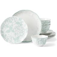 Lenox Butterfly Meadow Cottage 12-Piece Dinnerware Set, 17.45 LB, Sage