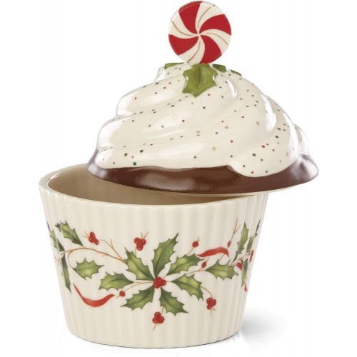 레녹스 Lenox Holiday Bakeshop Cupcake Candy Dish