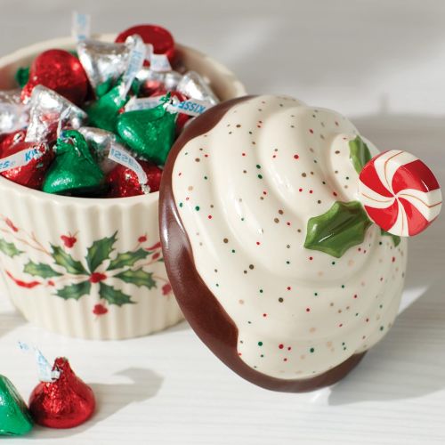 레녹스 Lenox Holiday Bakeshop Cupcake Candy Dish