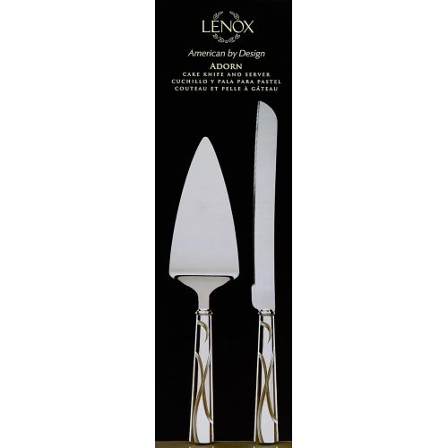 레녹스 Lenox Adorn Cake Knife & Server Set, Silver