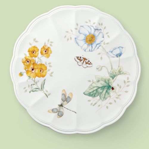 레녹스 Lenox Butterfly Meadow Pedestal Cake Plate - Medium 10