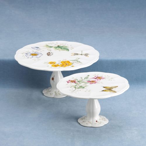 레녹스 Lenox Butterfly Meadow Pedestal Cake Plate - Medium 10