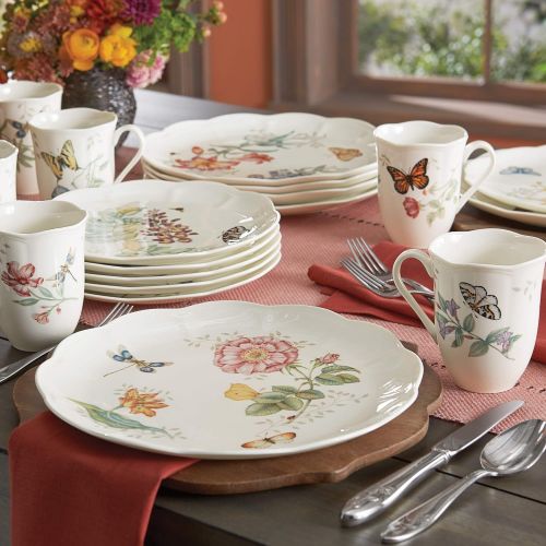 레녹스 Lenox 6342794 Butterfly Meadow 18-Piece Dinnerware Set