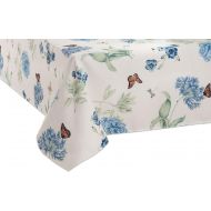 Lenox Butterfly Meadow 60x102 Oblong Tablecloth, Blue Flower