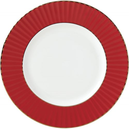 레녹스 Lenox Red Pleated Colors Salad Plate, 0.7 LB