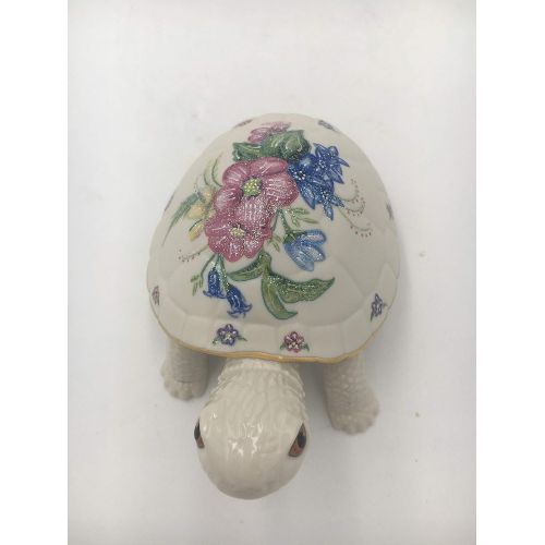 레녹스 Lenox Porcelain Secrets of The Pond Turtle Glass Figurine in Box 774261