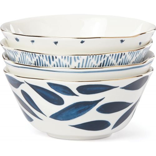 레녹스 Lenox Blue Bay 4-Piece All Purpose Bowl Set, 3.60 LB