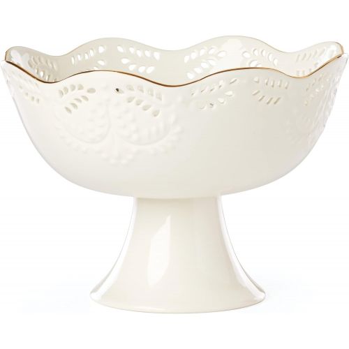 레녹스 Lenox Opal Innocence Flourish Footed Centerpiece Bowl, 3.65 LB, White